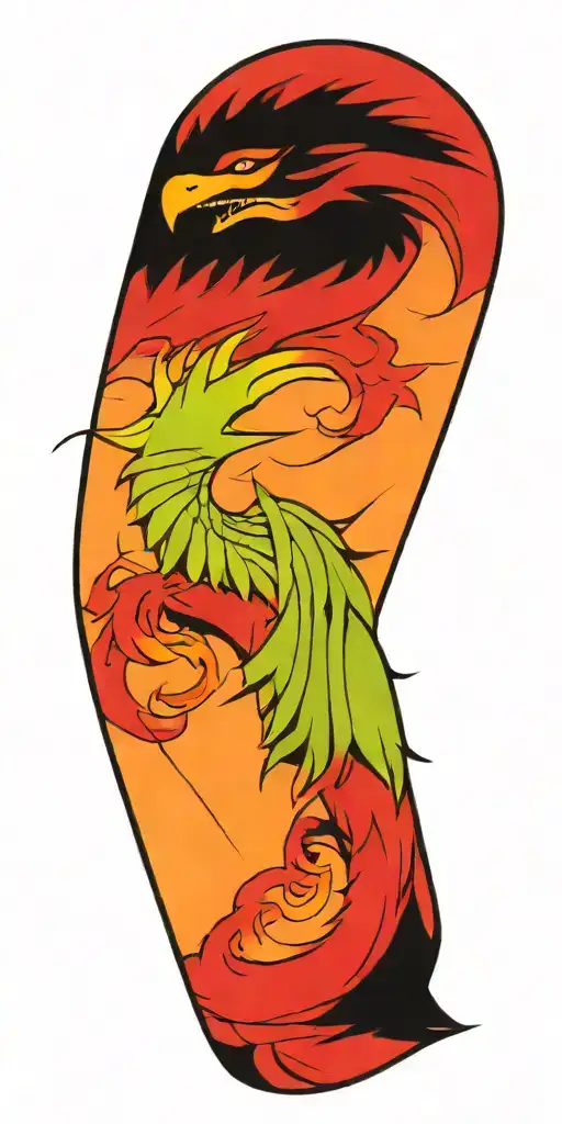 Dragon With Phoenix Wings Spikey