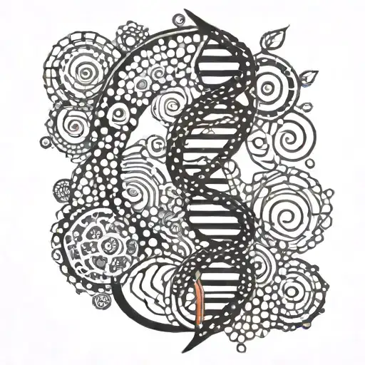Dna Strand Aboriginal Dot Work