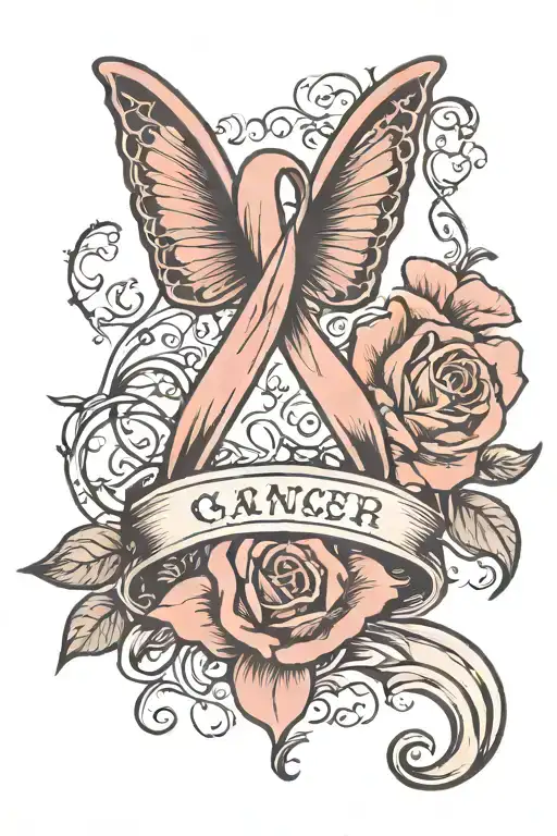 Memorial Tattoo For Mother Who Died Of Cancer Ribbon