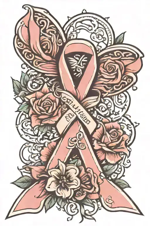 Memorial Tattoo For Mother Who Died Of Cancer Ribbon
