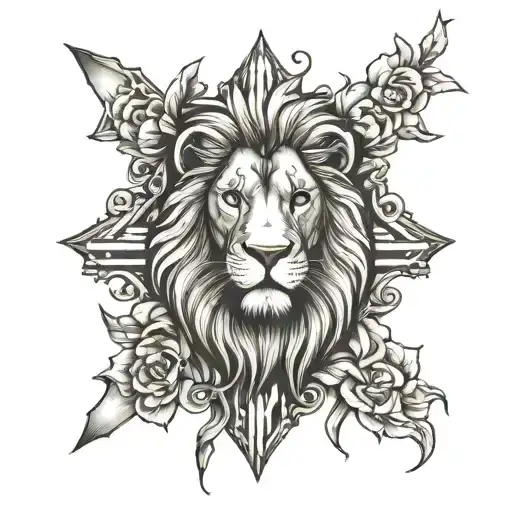 Lion And Lamb Cross