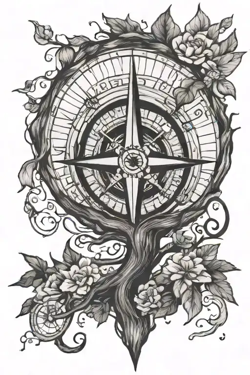 Tree Ring Bark Compass