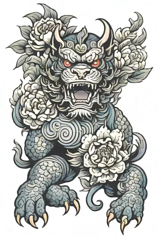 Foo Dog Peony
