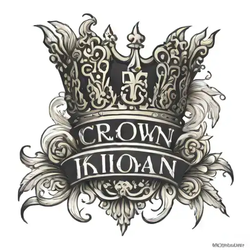 Make A Tatoo With A Crown And The Name Kian On The Bottom
