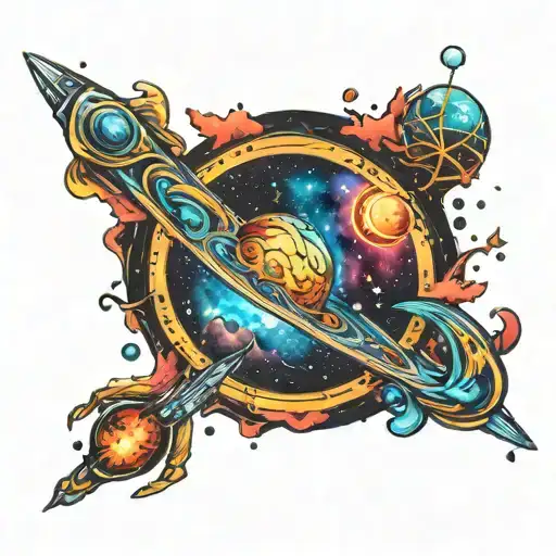 Colorful Galaxy In Space Scene