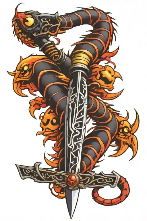 Centipede Wrapping Sword