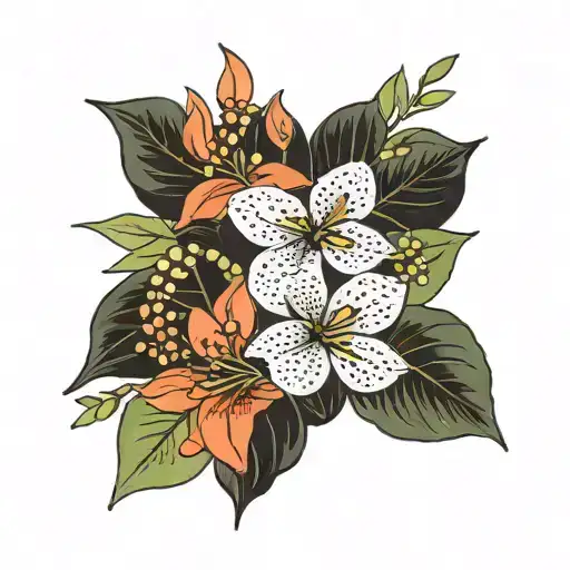 Blackberry Lily And Eucalyptus