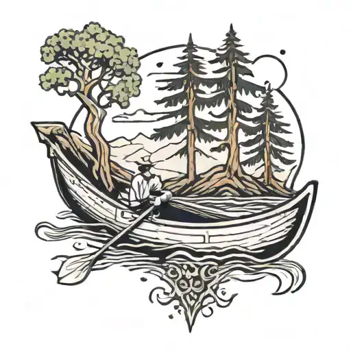Canoe And Tree