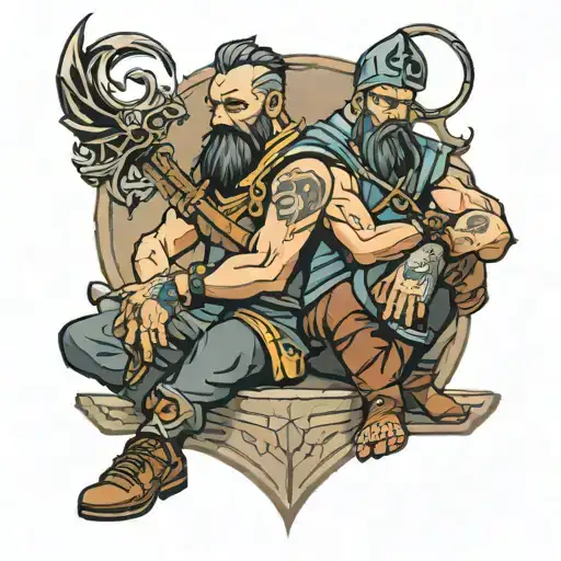 Runescape Father And Son Sitting Together Representing The Client's Love