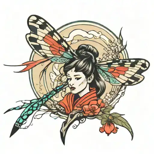 Girl Dragonfly Mountains Love