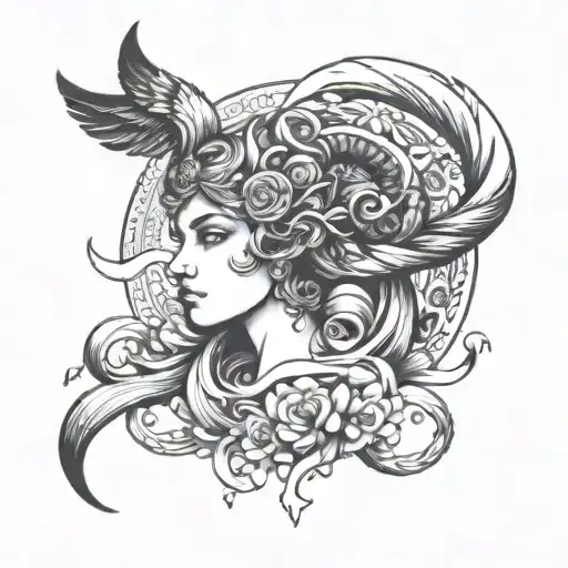 Small Greek Mythology Tattoo Aries