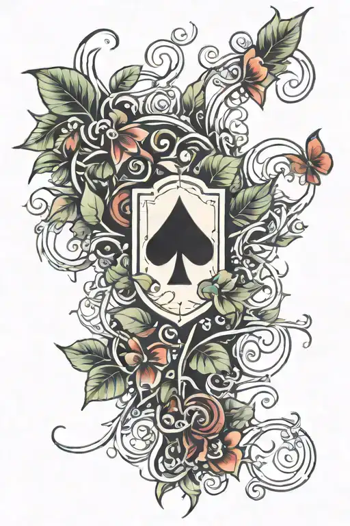 Card Suits And Vines Wrapping