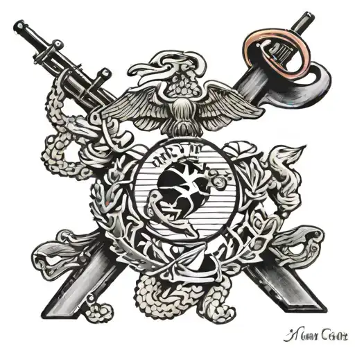 Marine Corp Memorial Tattoo For Dad
