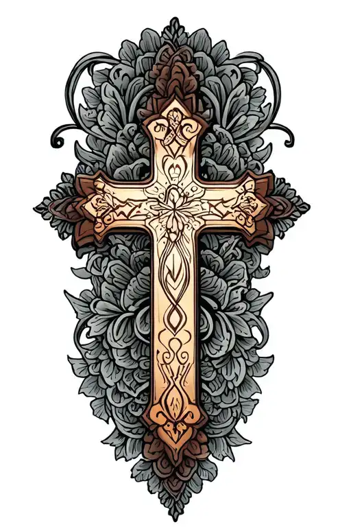 Lace Around Cross Surrounded