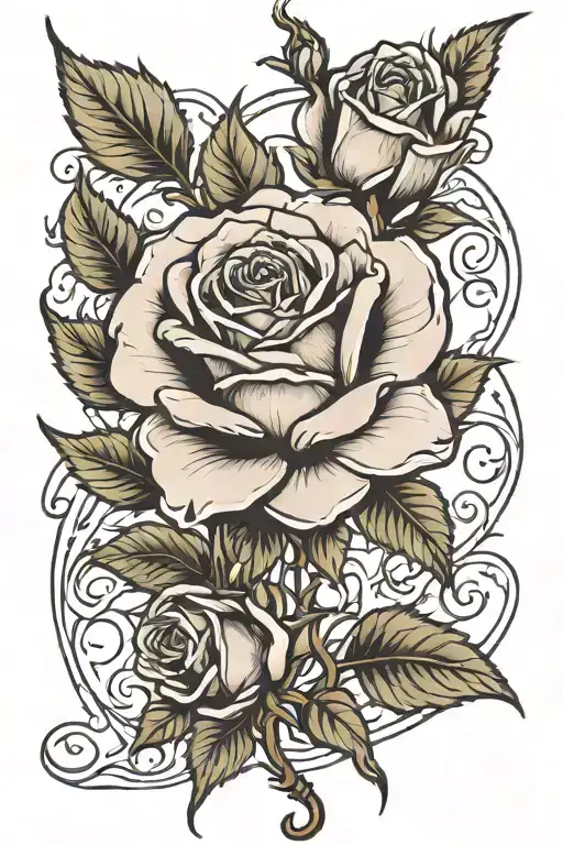 Rose And Stem With No Leaves