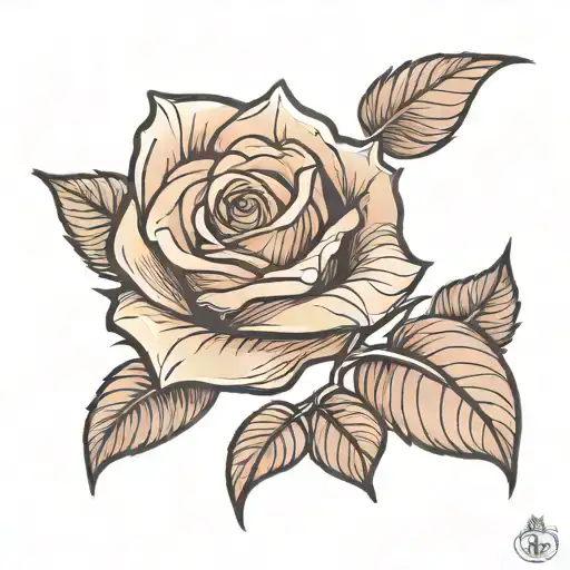 Rose With Love As The Stem