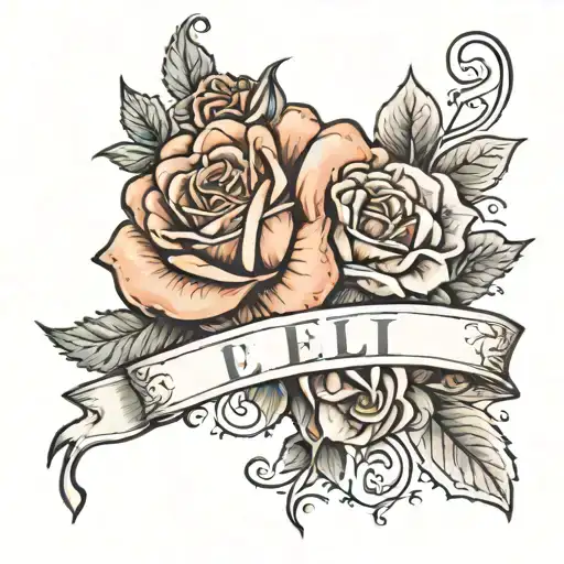 Name Eli With A Rose