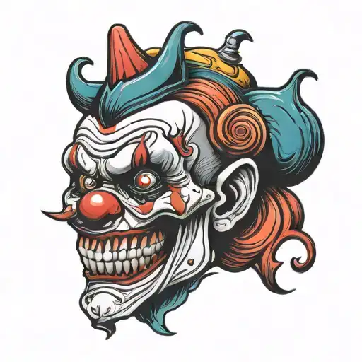 Scary Clown Skull