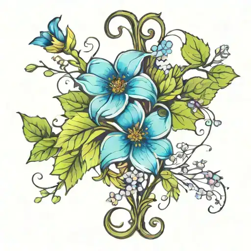 Flowers Growing On Vine Wrapping