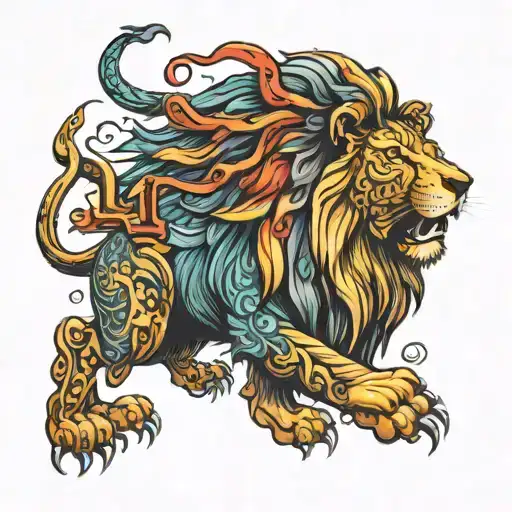 Lion Graphic Design Elements