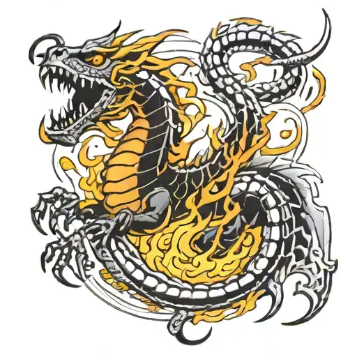 Scorpion Fire Car Dragon