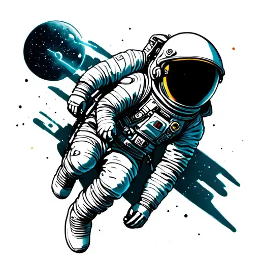 Astronaut Floating