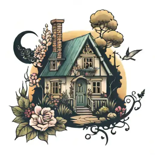 Pretty House And Pretty Garden