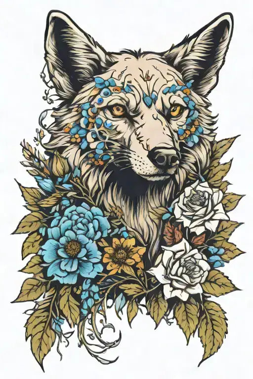 Dead Wildflowers Boquet Scorpio Wolf Surrounded