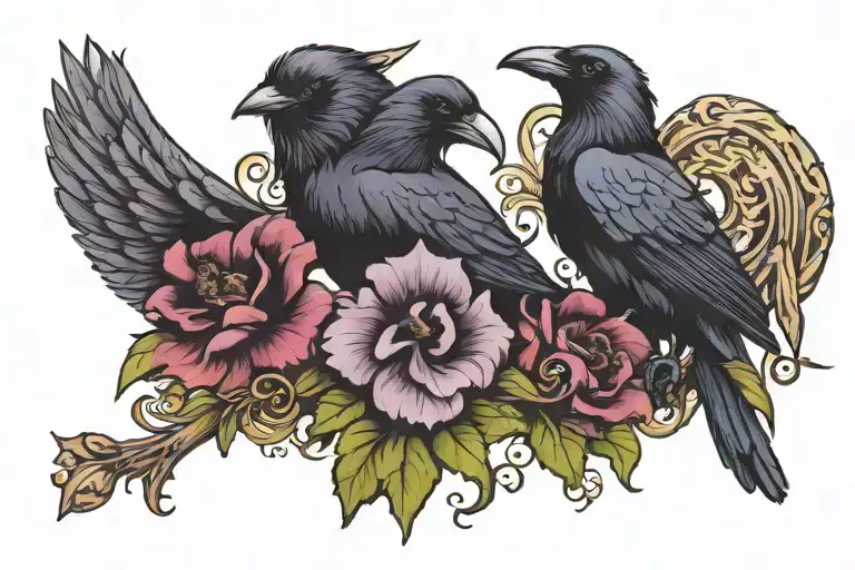 Raven With Fleur De Lis