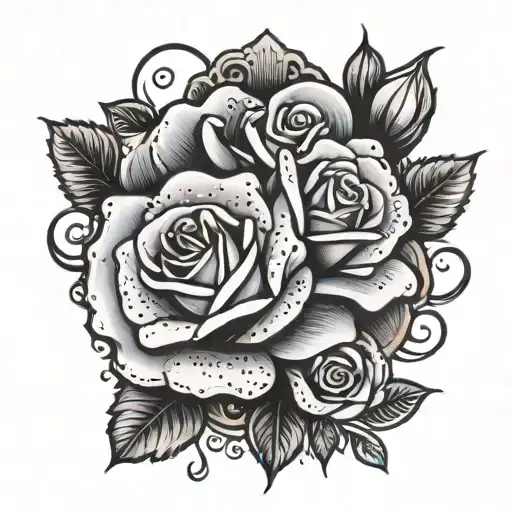 Rose With Elena Cruz In The Middle Of The Rose