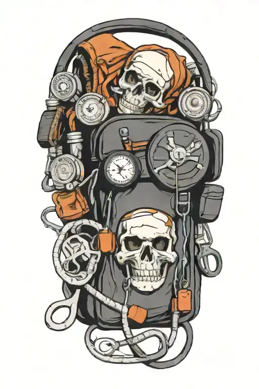 Emt Bag With A Stethoscope Bandage Scissors And Gloves Draped Over The Bag