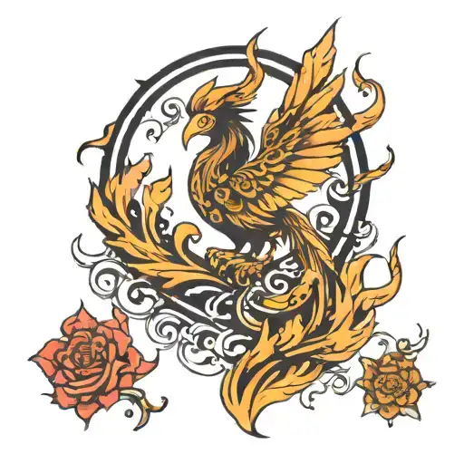 Phoenix On The Inside Of The Wrist Cover Up Tattoo No Color