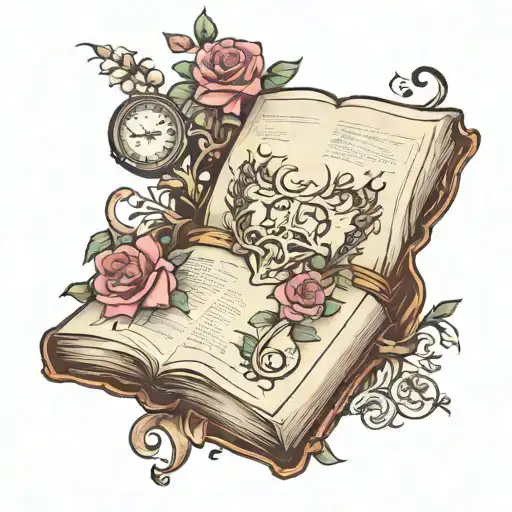 Fantasy Book Open In Front