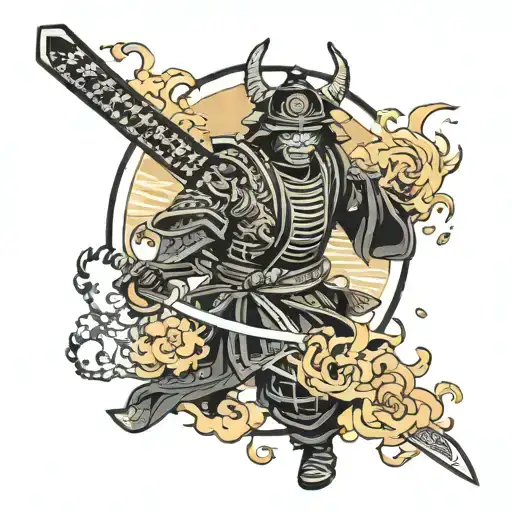 Samurai Rising From The Ashes