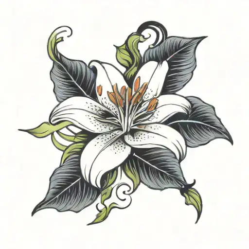 Lilly Flower With The Steam In Cursive Writing Saying I Love You Most