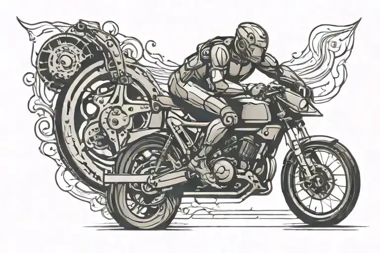 Ironman Triathlon Tattoo Design Swim Bike Run Minimalist For Calf