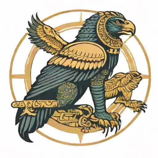 Something In Circle With The Theme Of Egypt