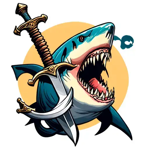 Shark Biting Cutlass Sword