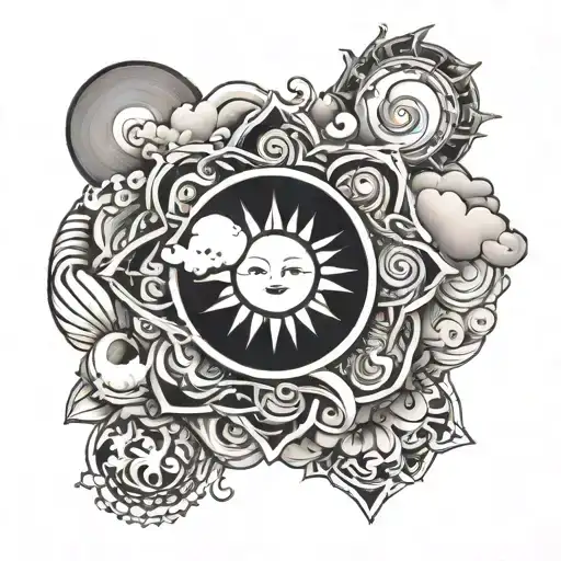 With Symbols Like Cloud And Sun