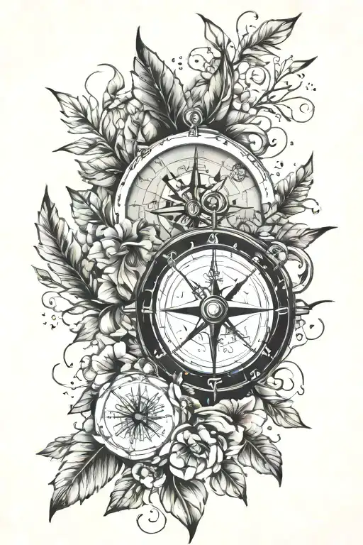 Compass And Nature Inspired
