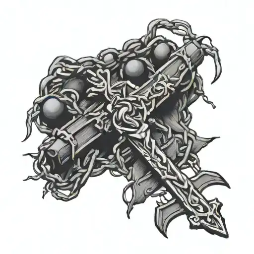 Rosary With Jesus Crown Of Thorns Intertwined