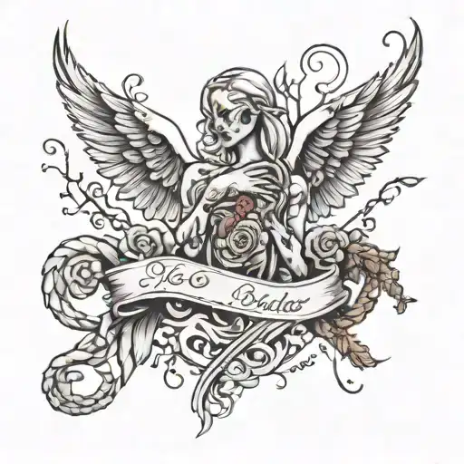 Tatoo For Dead Mother Holding Hands Holding