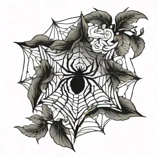 Spider Web With Name Intertwined Within And The Name Is Nicole