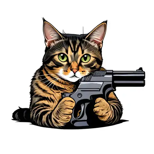 Cat With A Gun