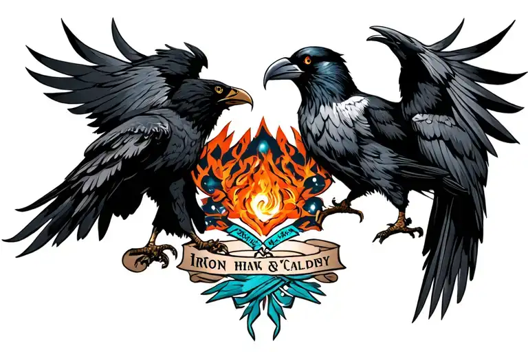 Iron Hawk And Crow