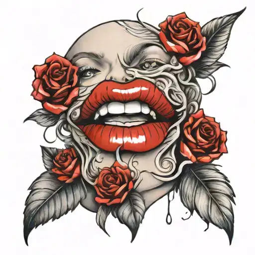 Blood Angel Lips Makeup