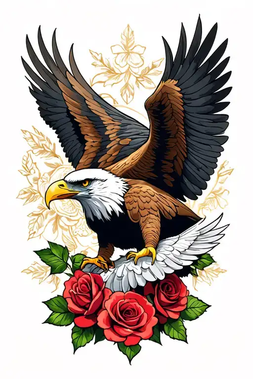 Eagle And Roses