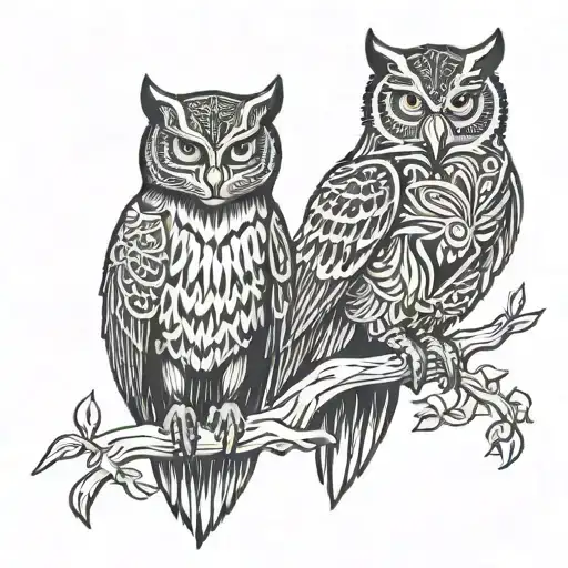 Black Panther And Owl