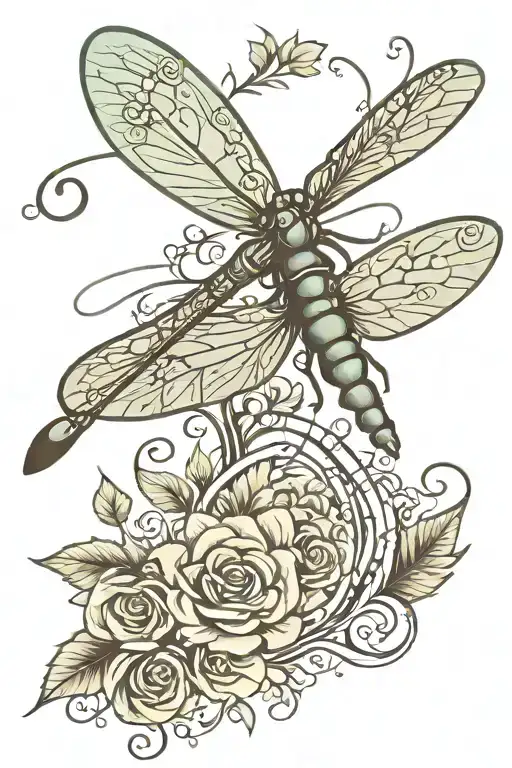 Dragon Fly And Words Written