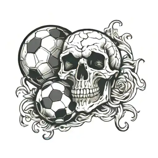 Soccer Ball And Skull